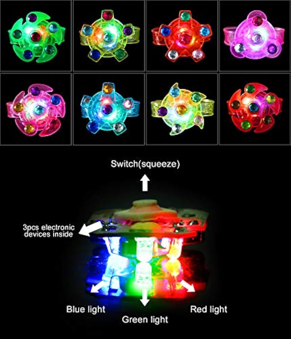 Paquete de 14 pulseras luminosas para niños de Wellovo