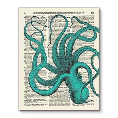 Posters, Pulpo azul reciclado Diccionario