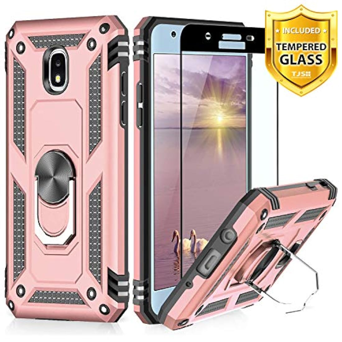 TJS - Carcasa para Samsung Galaxy J7 2018/J7  Rose gold