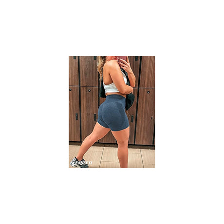 Shorts cortos sin costuras de cintura alta talla S