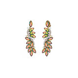Aretes colgantes con diseño de flores para mujer