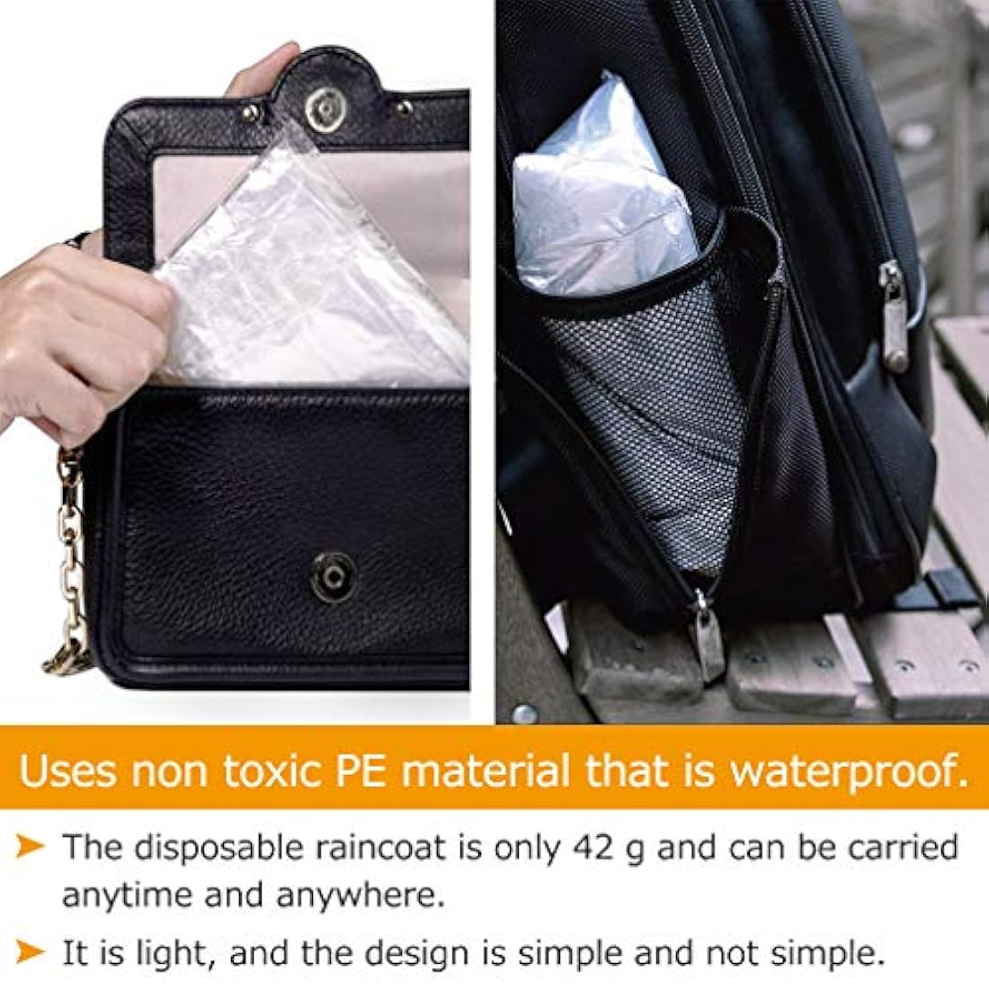 Roctee 12 ponchos desechables para lluvia, impermeables para adultos, chubasqueros de emergencia con capucha con cordón y muñecas elásticas para camping, senderismo, pesca, actividades al aire libre