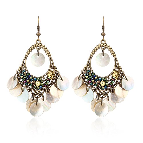 Pendientes colgantes con forma de araña bohemia