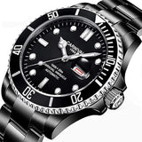 Reloj automático para hombre con bisel clásico analógico