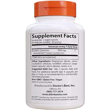 Acetil L-carnitina con Sigma Tau Carnitina,cápsulas de 0,02