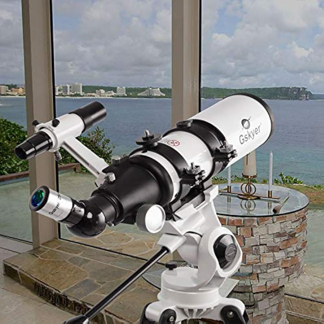 telescopio refractor astronómico AZ de 80 mm
