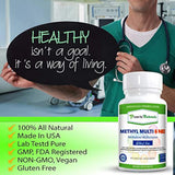 Power By Naturals - Methyl Multi One Without Iron - Once Daily MTHFR Support Supplement - Methylation Protect Methylated B12 Multivitamin with ADK, CoQ10, Quatrefolic Methylfolate - 60ct Vitamins