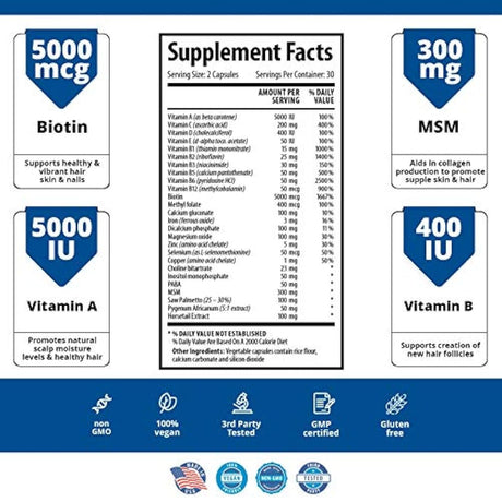 Vitaminas para Cabello Piel y Uñas