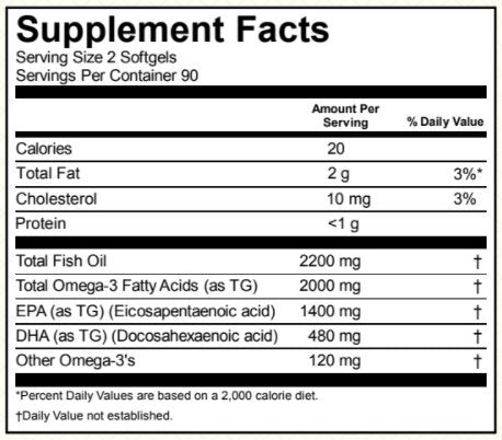 Suplemento de aceite de pescado Viva Naturals Omega 3