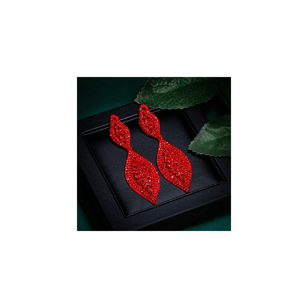 Aretes  de clip para mujer con diamantes de imitación