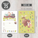invitaciones para la ducha del bebé y boletos de rifa