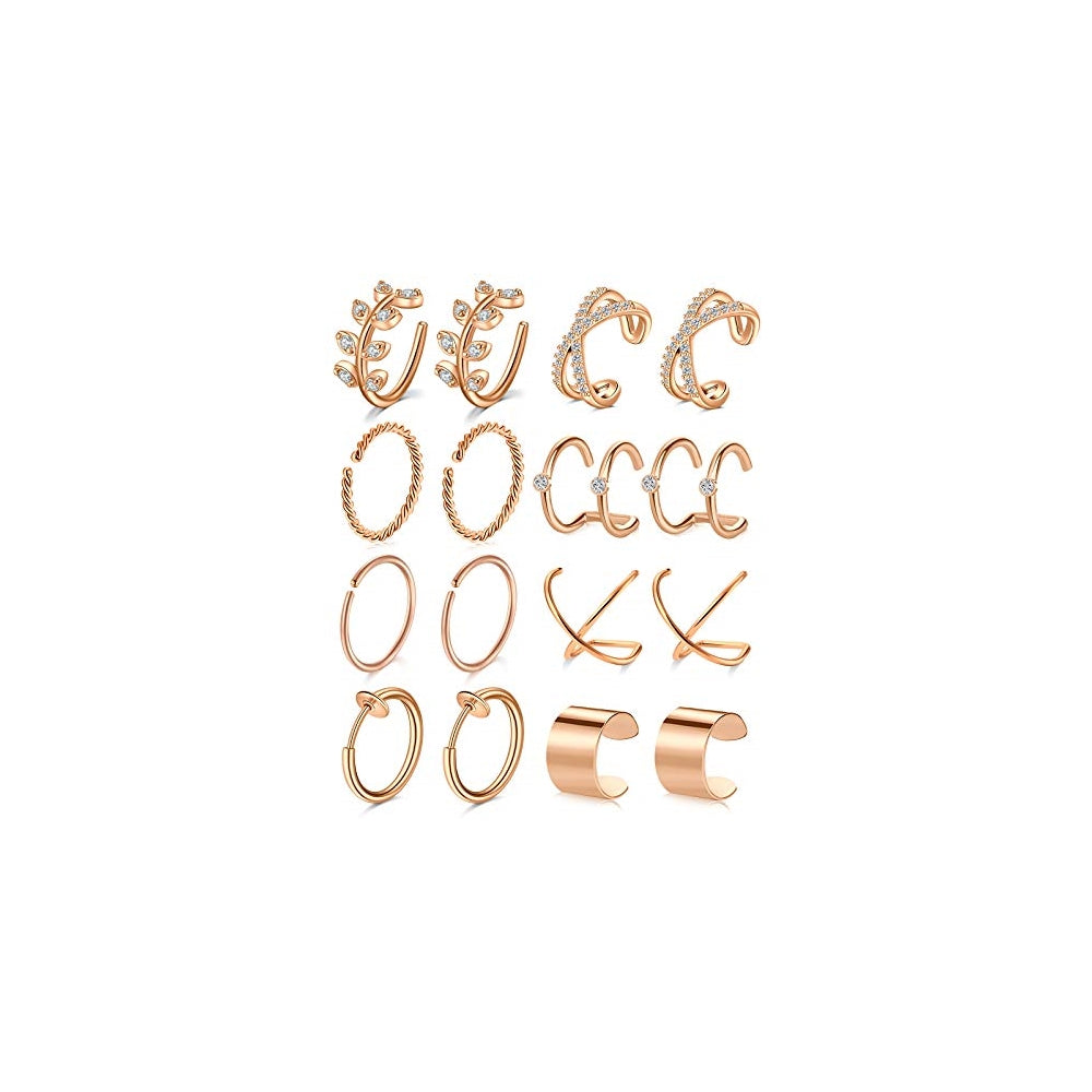 Aretes de acero inoxidable a presión para mujer