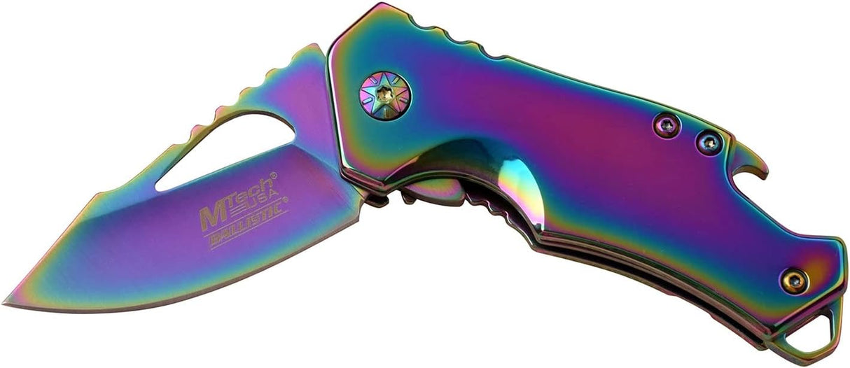 Navaja plegable con apertura asistida por resorte - MTECH USA