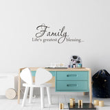 Vinilo Decorativo de Pared, Family Life, 22 x 8.3
