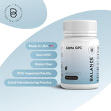 Suplemento de Colina Alpha GPC 600mg - Fórmula Avanzada de Memoria