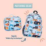 Wildkin Kids - Fiambrera aislada para niños y niñas, tamaño perfecto para empaquetar aperitivos calientes o fríos para la escuela y los viajes, los patrones se combinan con nuestras mochilas y bolsas de lona, Poliéster, Big Fish, talla única