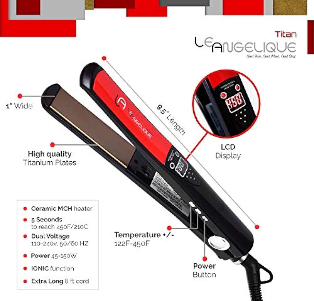Plancha alisador de cabello Voltaje Dual 110 V-240 V