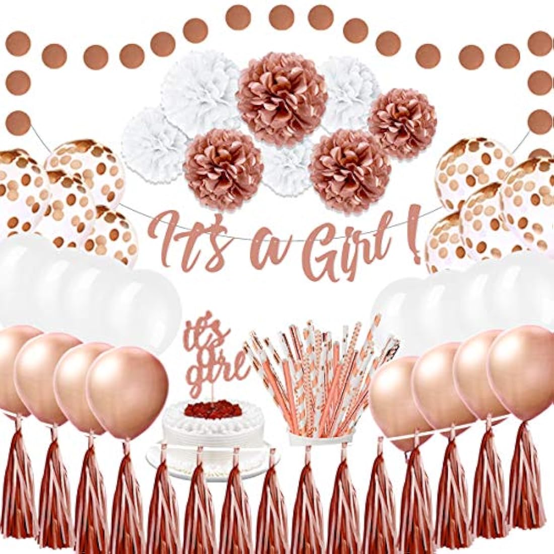 Kit de decoración de fiesta para niña (52 piezas)