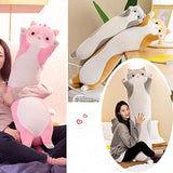 Peluche de gato alargado color rosa 132cm de alto