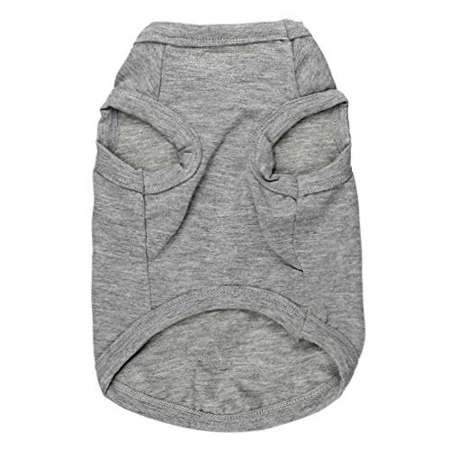 DroolingDog Ropa para perros pequeños, camiseta para mascotas con texto en inglés I Love My Daddy Puppy Apparel para perros pequeños, XS, gris