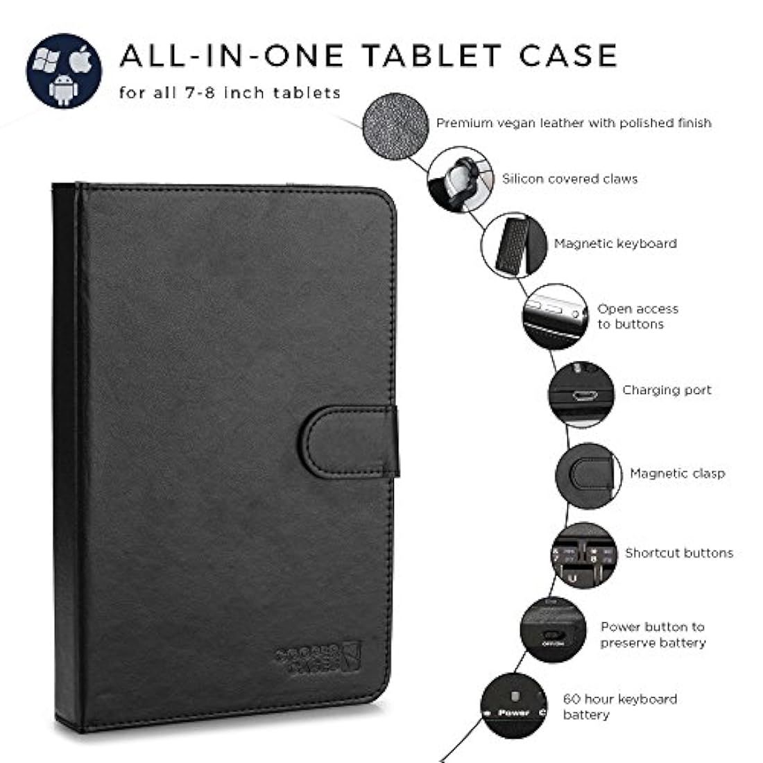 Estuche para tabletas de 7-8  Marca Cooper Cases