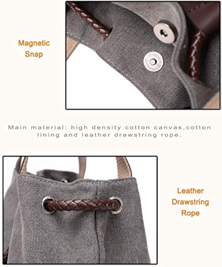 Bolso de hombro de lona