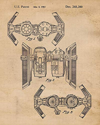 Impresiones de carteles de patentes vintage de Star War