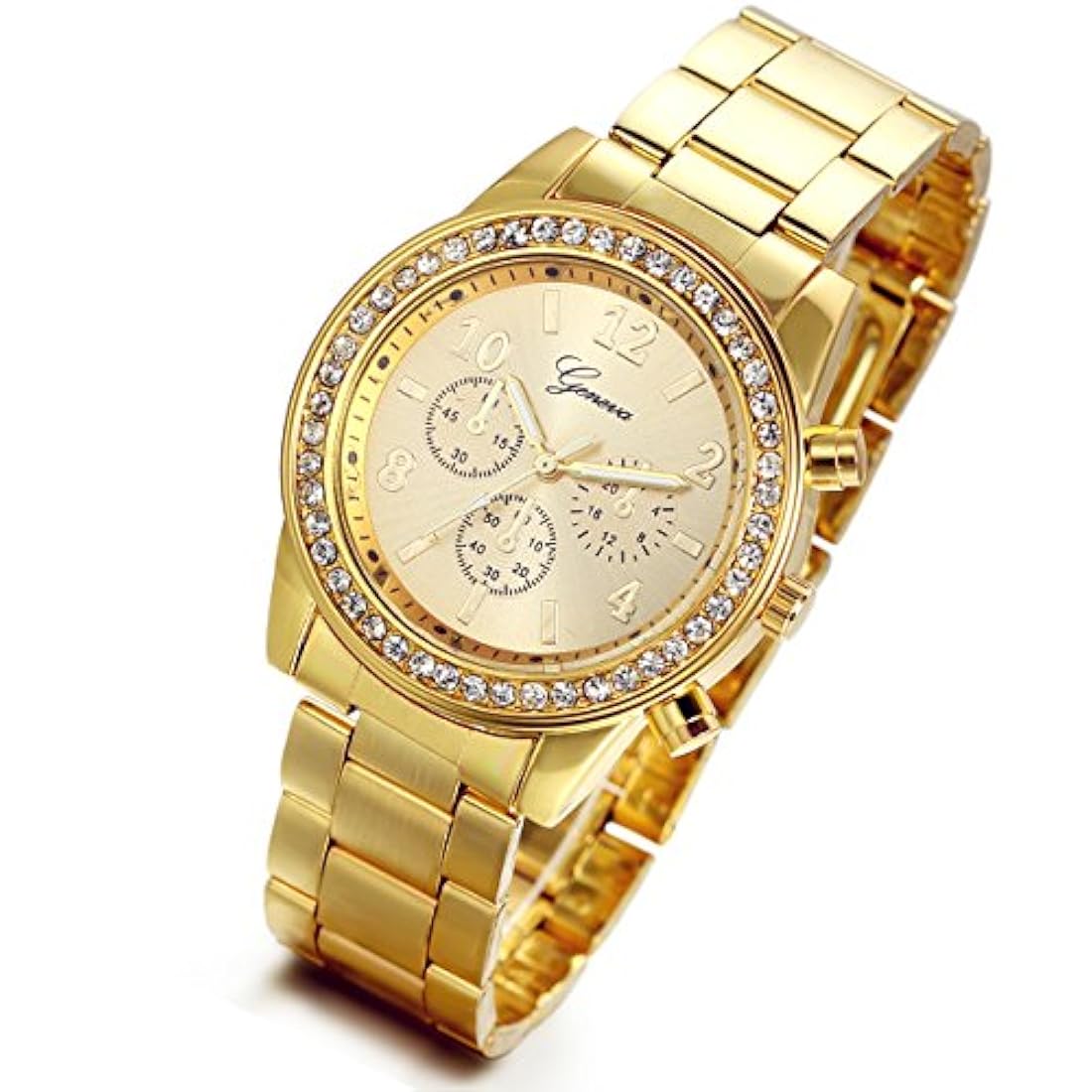 Reloj de pulsera para hombre y mujer, acero inoxidable