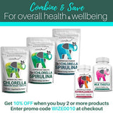 2 en 1 tabletas de cloro y espirulina.