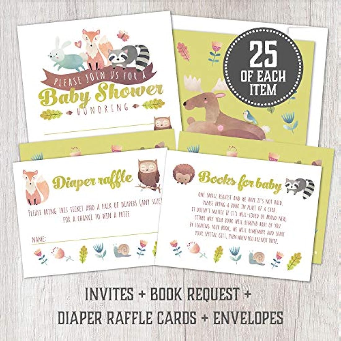 invitaciones para la ducha del bebé y boletos de rifa
