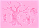 Molde Silicona Halloween Mujiang Gato Búho y Murciélago Set 2