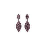 Aretes Flyonce colgantes de 2 hojas con cristales para mujer