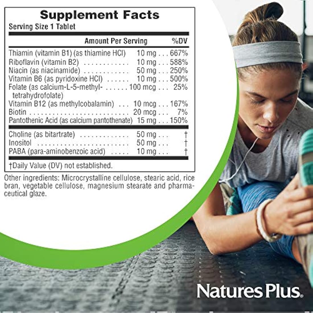 Nature 's Plus – B-Complex W/Arroz Bran, 90 tabletas