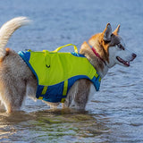 Kurgo Surf n' Turf - Chaleco salvavidas para perro, chaleco salvavidas para natación, chalecos flotantes para perros, PFD para perro, reflectante, ajustable, azul/verde, XS
