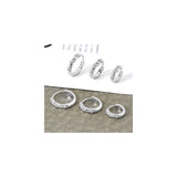 Aretes de aro chapados en oro de 14 quilates para mujeres