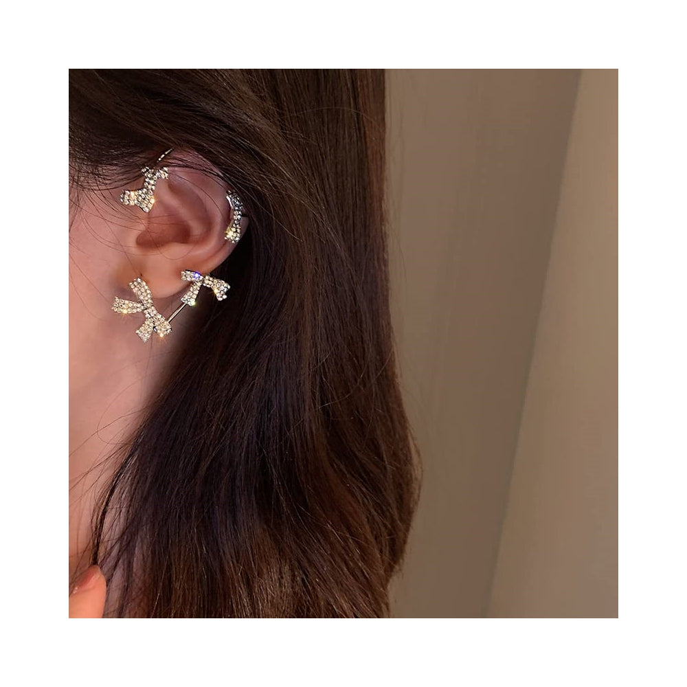Aretes de mariposa para mujer sin perforaciones