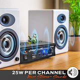 Amplificador de potencia del estéreo PYLE-HOME PCA12BT