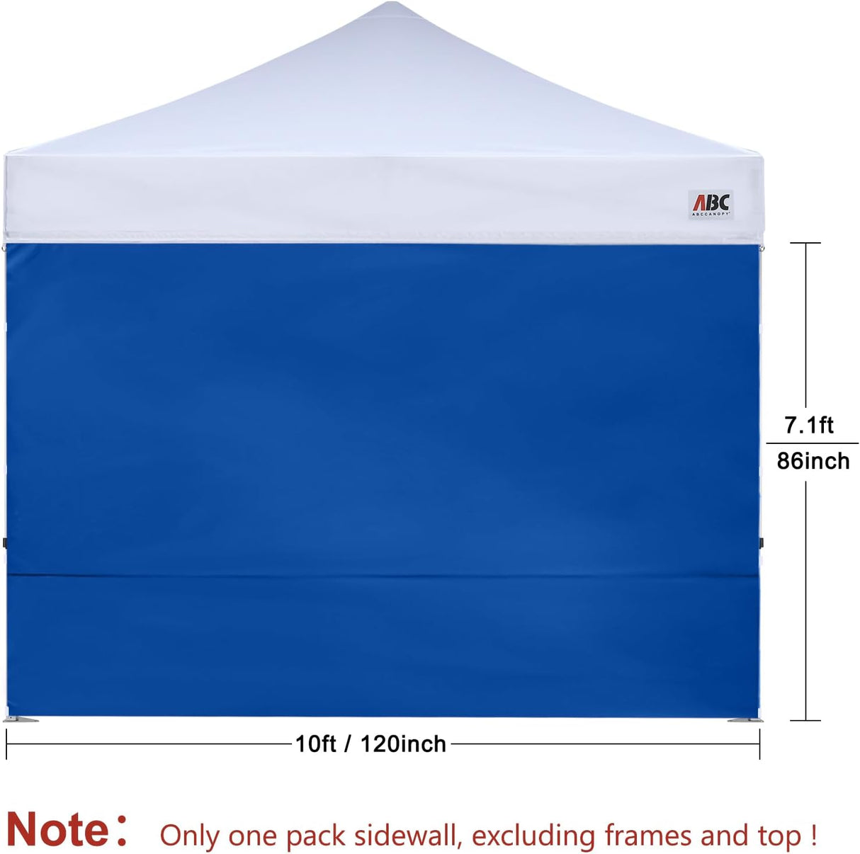 Toldo desplegable para sol 10'x10' con pared lateral y cintas