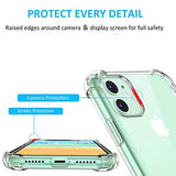 Cavie Brands Funda transparente para iPhone 11 con 2 protectores de pantalla, máxima protección de absorción de golpes, funda transparente para iPhone 11, compatible con Apple iPhone 11