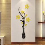 Murales 3D de Jarrones para Sala y Dormitorio, 47 x 18 pulgadas