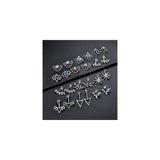 Aretes de flor de loto de circonita cúbica