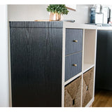 Película decorativa autoadhesiva madera negra de 17 x 78