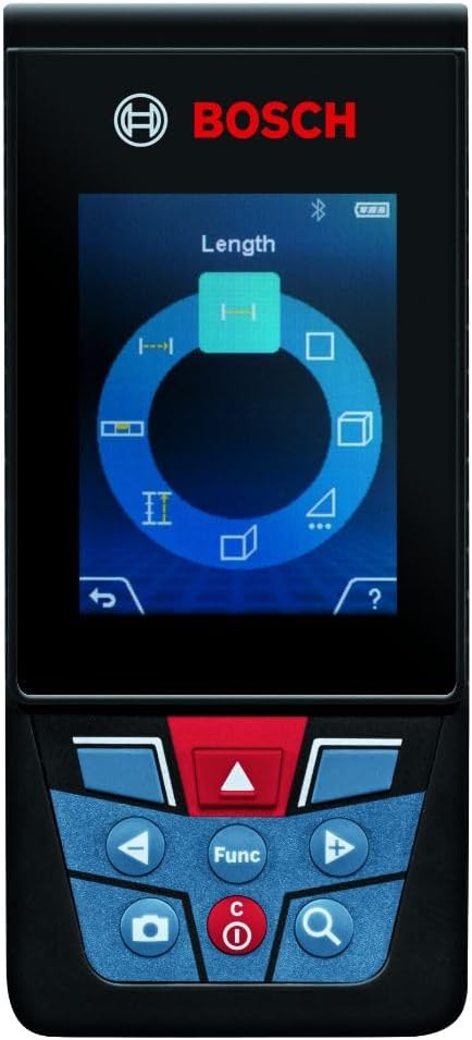 Medidor láser conectado Bluetooth de 400 pies GLM400C Blaze Outdoor con cámara y pilas AA
