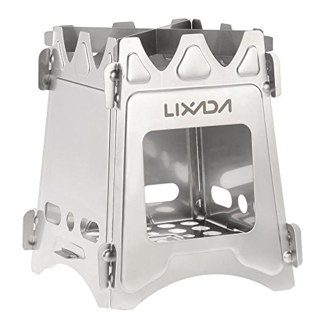 Lixada - Estufa portátil plegable de acero inoxidable