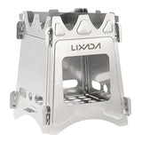 Lixada - Estufa portátil plegable de acero inoxidable