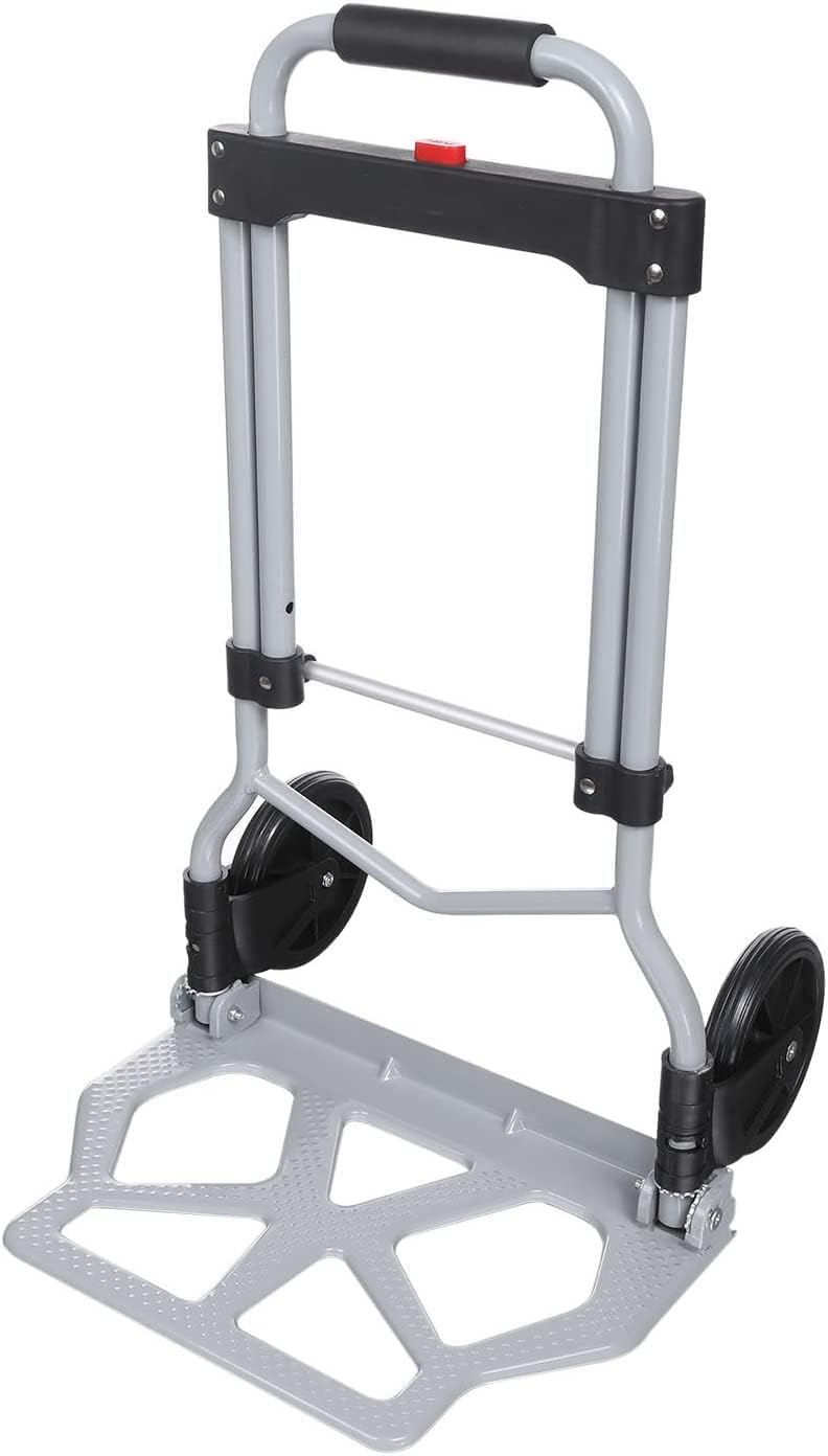 Carretilla Plegable de Aluminio, 220lbs, Ideal para Cargar.