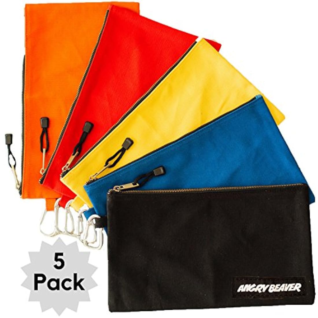 Angry Beaver - Bolsa de herramientas de lona con cremallera
