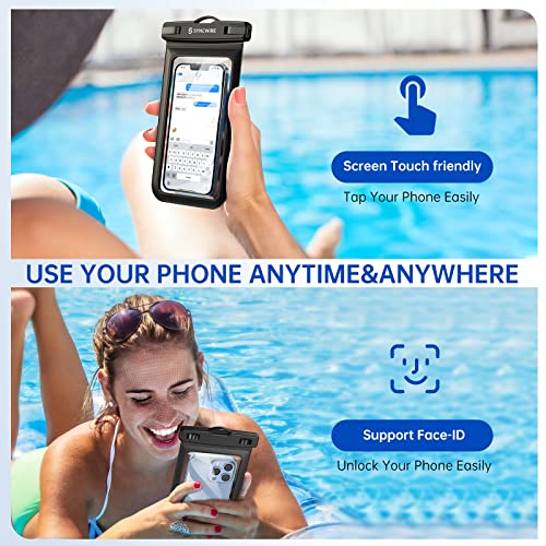 Syncwire Funda impermeable para teléfono [2 unidades] - Funda impermeable universal IPX8 2022 con cordón compatible con iPhone 13, 12, 11 Pro XS MAX XR X 8, 7, 6 Plus, Samsung S22 S20 más hasta 7 pulgadas