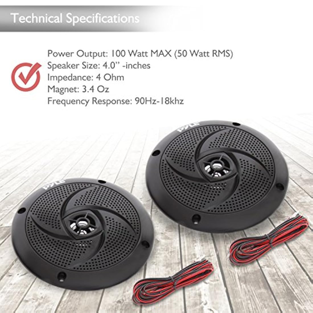 Parlantes marinos impermeables PYLE PLMRS4B.5