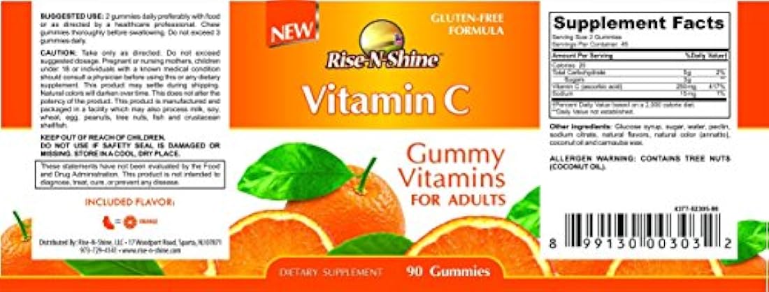 Vitamina C gomitas fuerte inmune Booster Delicioso Adulto